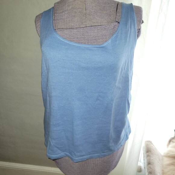 Womens Blue Marsh Landing Linen/Cotton Tank Top Size M - Picture 1 of 4